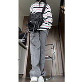 秋季美式复古水洗牛仔裤宽松直筒阔腿休闲长裤子KS330P40控58，男装牛仔裤，电商B329