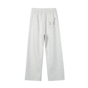 美式复古刺绣运动裤春高腰宽松直筒阔腿休闲卫裤B329-918P45控68R