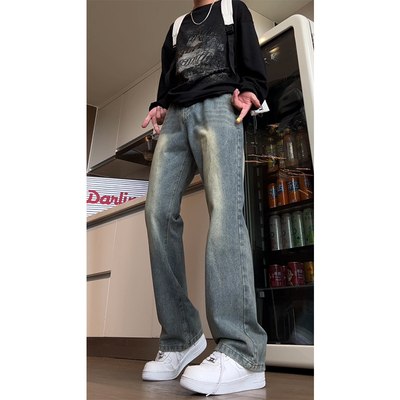 2025秋季新品牛仔裤男微喇裤古着vintage裤子HC6774P40控59