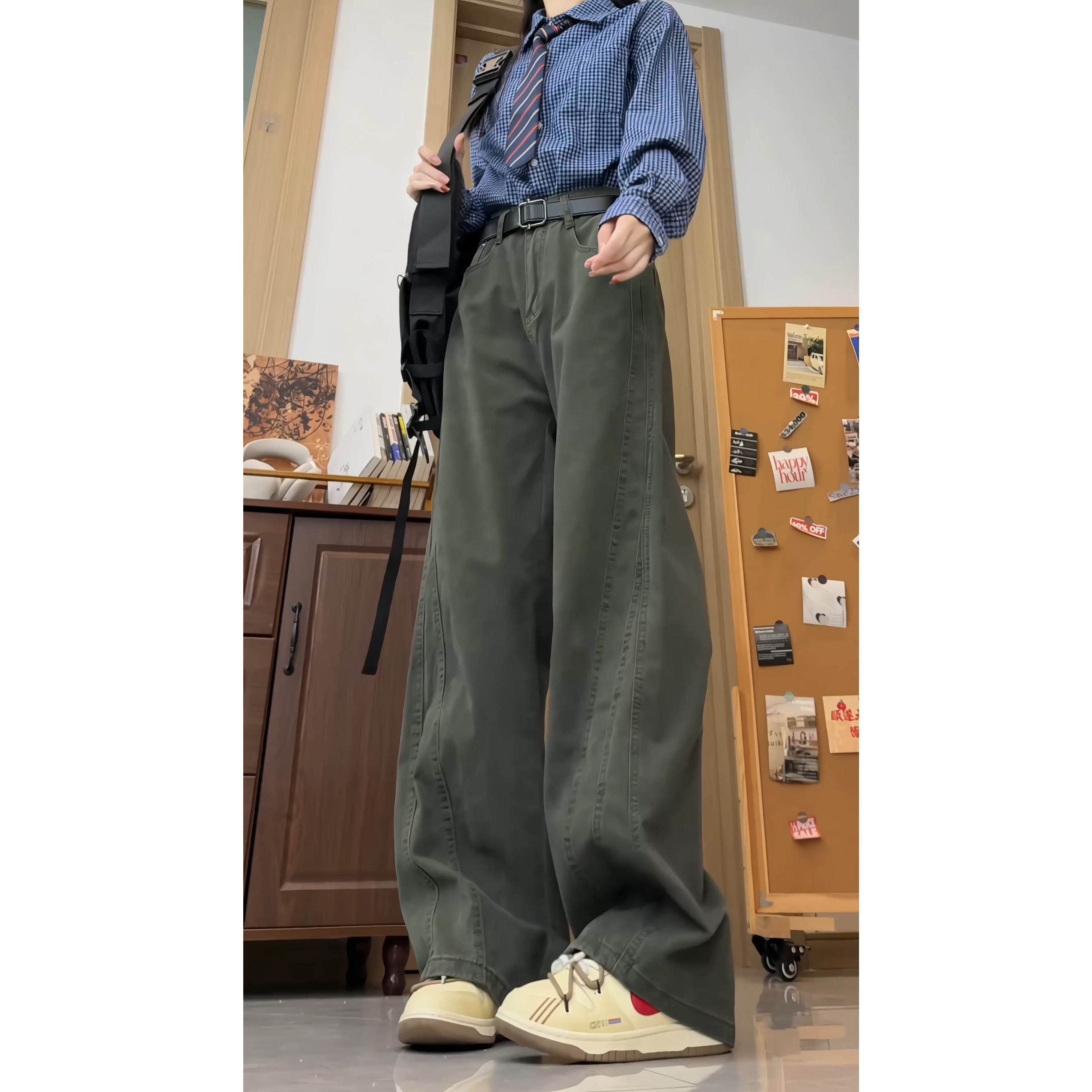 港风2025秋季棉工装裤中性百搭日系休闲裤子GY2586P55控78，男装工装外套，电商B329
