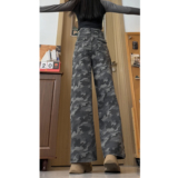 2025秋季女裤迷彩休闲裤酷飒美式伞兵工装裤WH6898P60控88，男装工装外套，电商B329