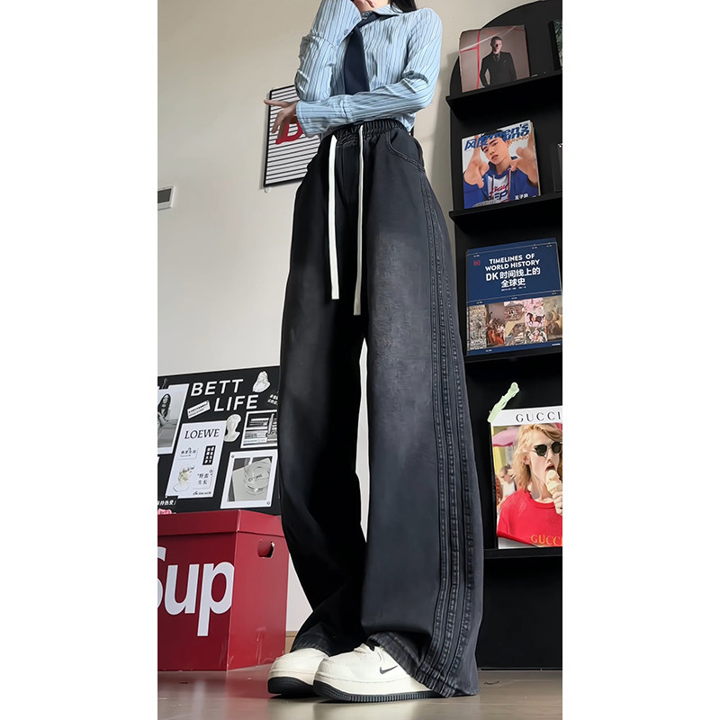 港风中性2026春季百搭直筒裤牛仔裤GY2507P50控78Q，男装牛仔裤，电商B329