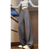 春季百搭直筒安哥拉红女西装裤子休闲裤WH6803P55控78，男装西服套装，电商B329