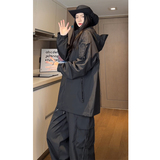 机能风连帽外套男生春秋季美式高街户外运动登山潮牌宽松大码夹克，男装夹克，电商B329