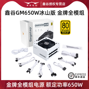 鑫谷GM650W冰山版电脑电源金牌全模组750W台式机ATX3.0白色850W