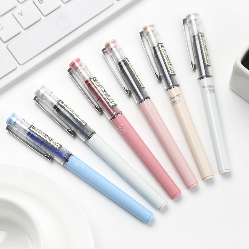 晨光中性笔裸色控直液式全针管