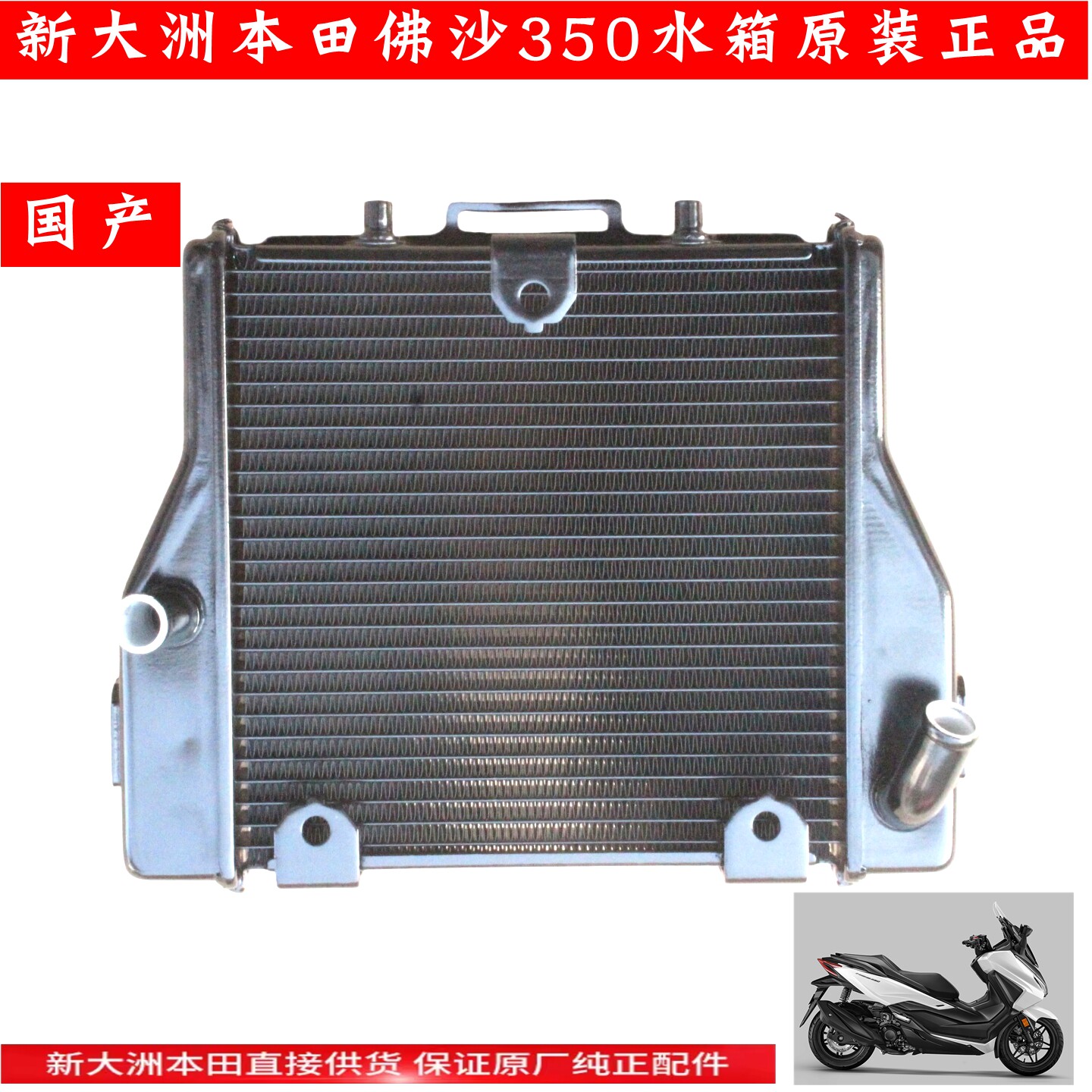 新大洲本田DVS350佛沙NSS350散热器水箱摩托车散热器配件原装正品