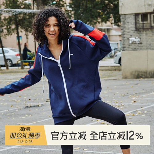 GYMNA小溪家新款春秋连帽拉链衫休闲出街户外运动夹克外套女春款