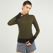 小溪家复古学院风紧身半拉链上衣健身房跑步瑜伽运动吸汗透气卫衣