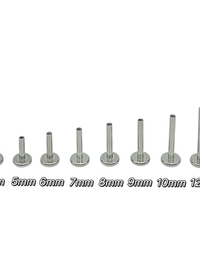 F136植入级钛合金内螺旋0.9牙1.2粗耳骨钉平底座杆4567891012mm长