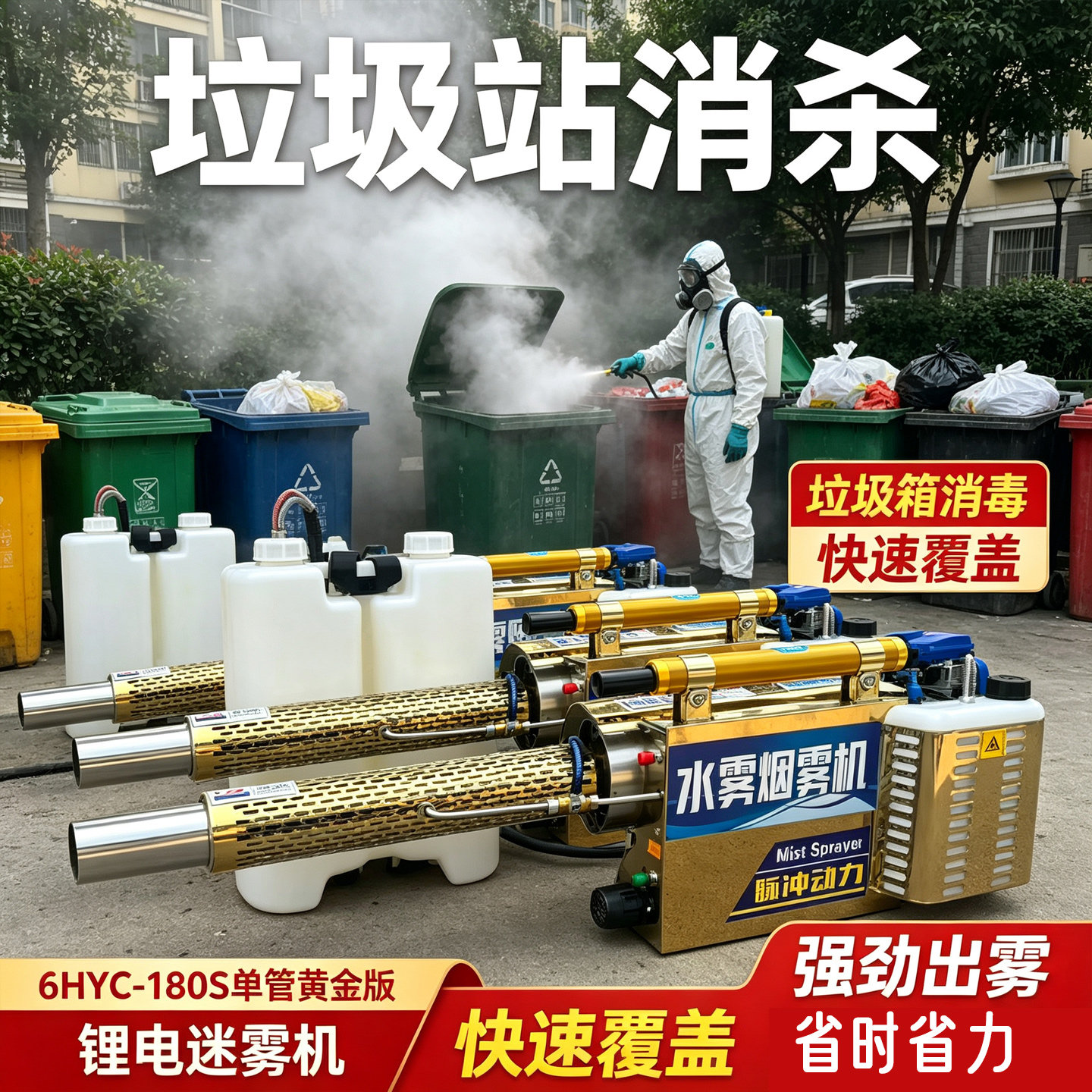 洪水后灾后防疫消杀专用消毒弥雾机喷雾器汽油农用打药机迷雾烟雾