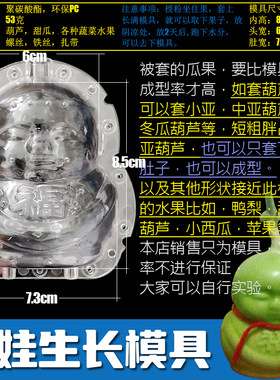 福娃模具甜瓜专用人参果模具水果定型模具苹果梨葫芦生长园艺模具