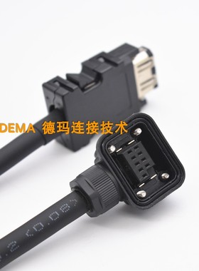 三菱伺服电机线 HG-KN43J-S100+MR-JE-40A/70 23/10/73J 编码器线