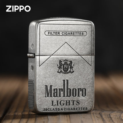 zippo打火机1941复刻万宝路古银精雕煤油防风男礼物正版外壳正品