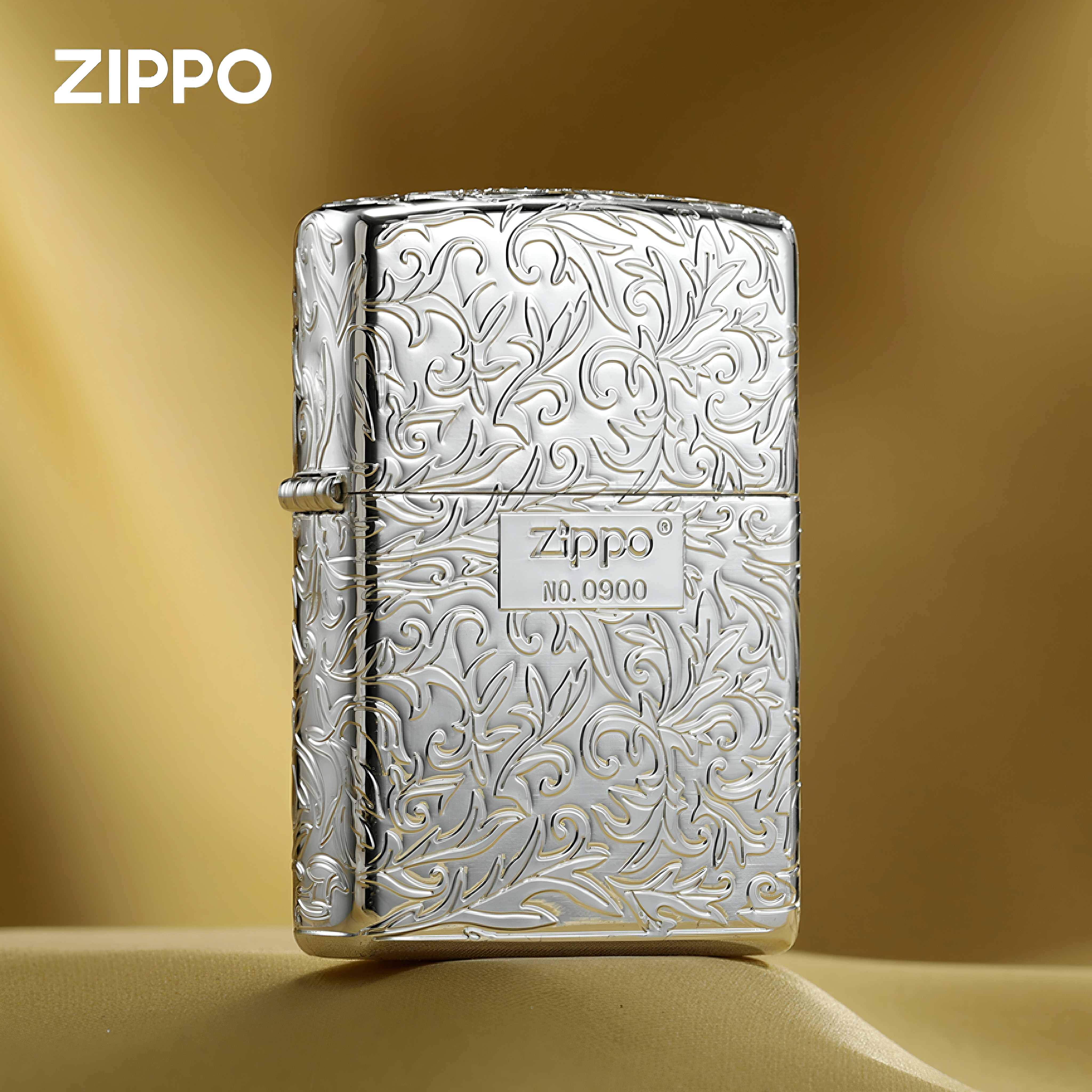 zippo打火机镀银唐草在我心限定版礼盒送礼男士煤油防风外壳正品