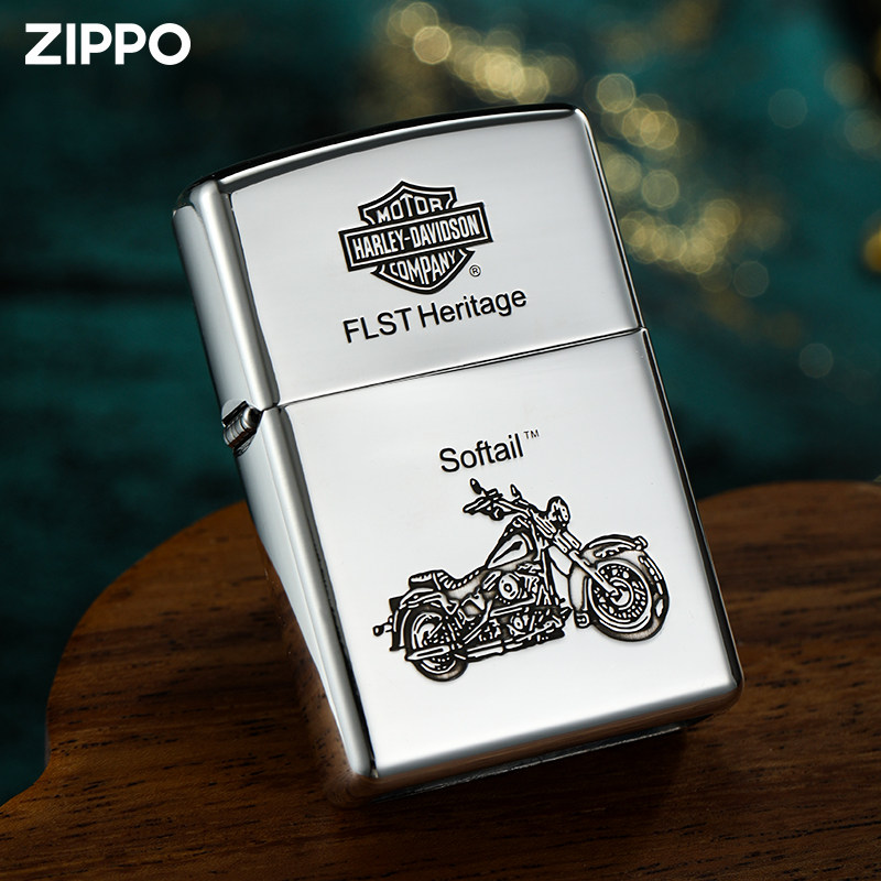 zippo打火机正版925纯银哈雷摩托车礼物官方正品收藏男送礼限量版