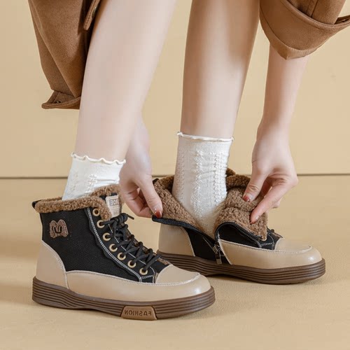 棉鞋女防滑软底不累脚妈妈短靴42