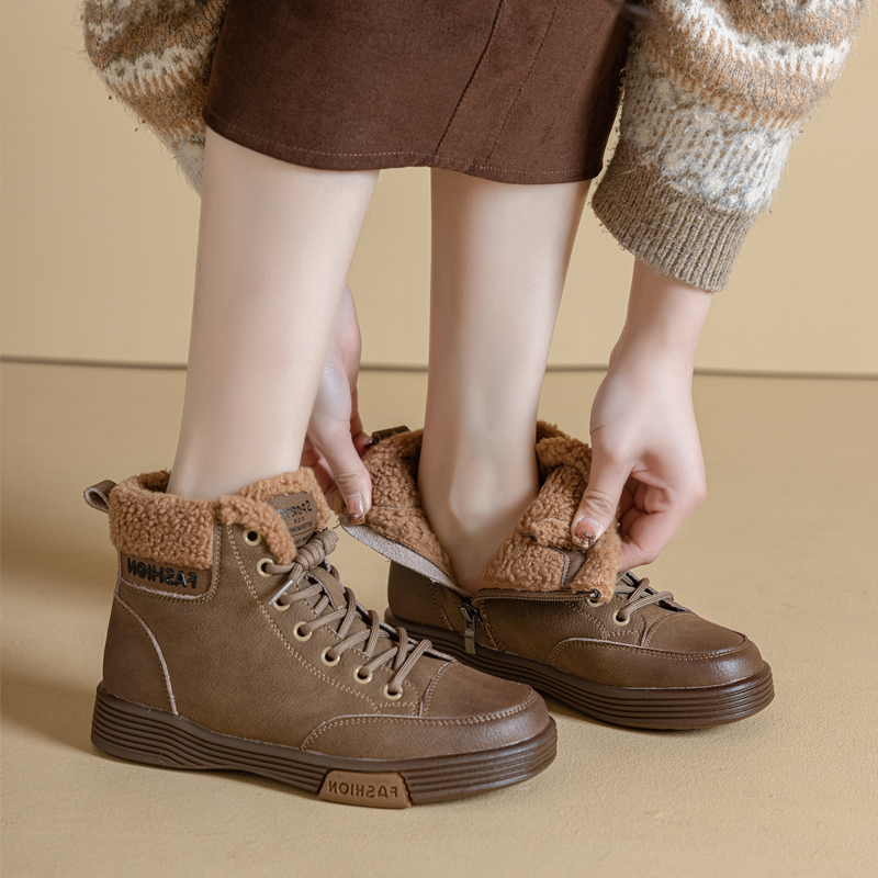 短靴女2025新款冬季加绒马丁靴平底大码女靴41到43妈妈软底棉鞋42,女鞋,马丁靴,淘宝优惠券,粉丝福利购,淘宝优惠卷
