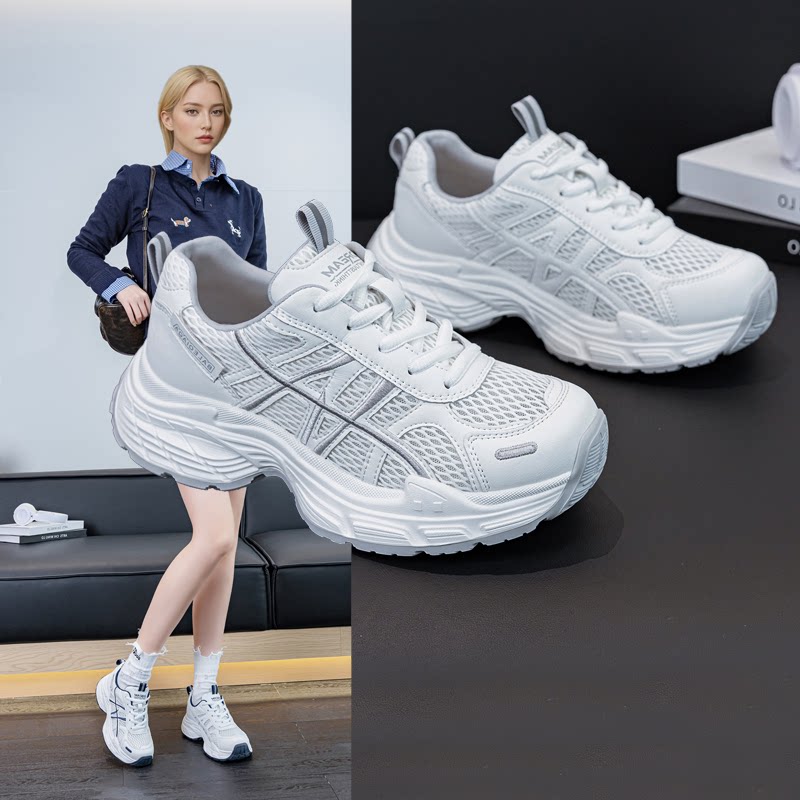 鞋子女2026新款老爹鞋厚底轻便夏图片