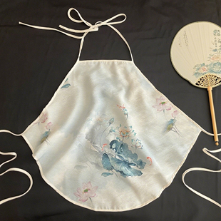 双层植物真丝棉麻系列古风女士肚兜新中式 汉服内搭性感肚兜