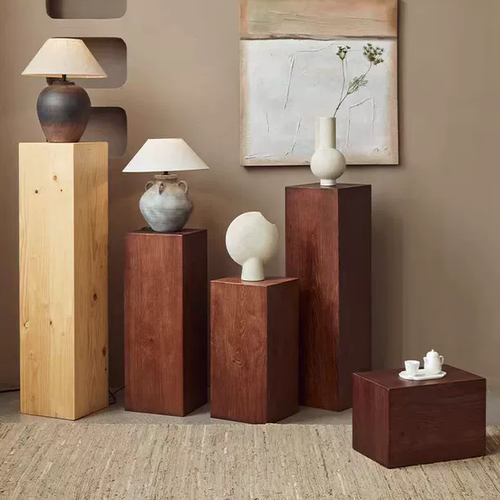 复古木墩玄关花架服装展示台底座