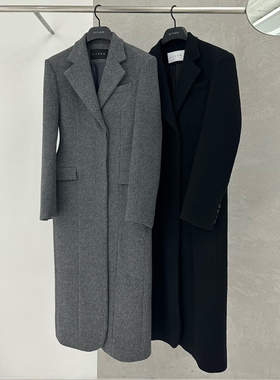 2025冬季新款韩版显瘦羊毛呢子大衣女长款过膝高级感加厚毛呢外套