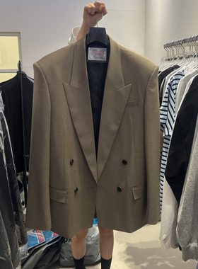 2026春秋季新款韩版宽松时尚复古气质休闲设计感双排扣西装外套女