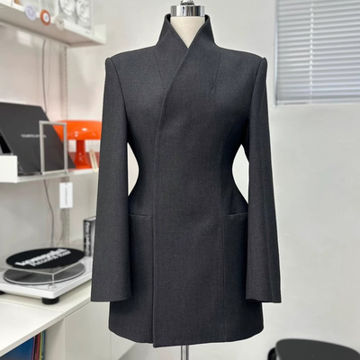 高级感西装外套女2025春季新款韩版气质沙漏廓形收腰显瘦西服上衣