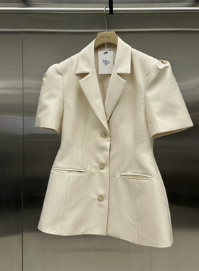 2026夏季新款韩版显瘦短袖小西装外套女时尚气质百搭流行薄款西服