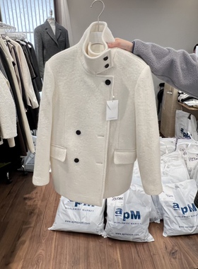 2025年冬季新款韩版宽松加厚毛呢外套女时尚气质立领羊毛呢子大衣