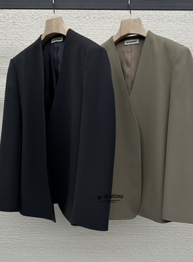 2026春秋季新款韩版宽松时尚百搭高级感小西装外套女V领流行西服