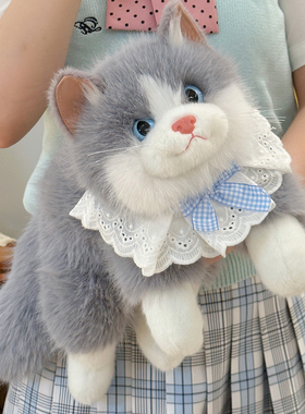 可爱仿真猫咪玩偶会叫的布偶猫公仔抱睡娃娃毛绒玩具女生生日礼物