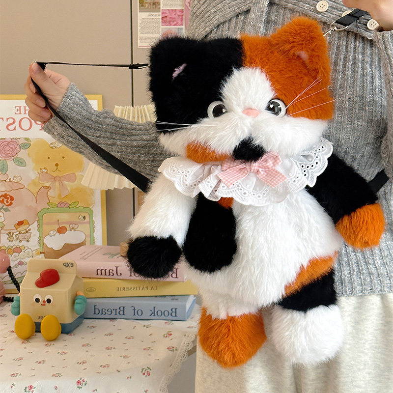 可爱三花猫咪背包玩偶公仔礼物