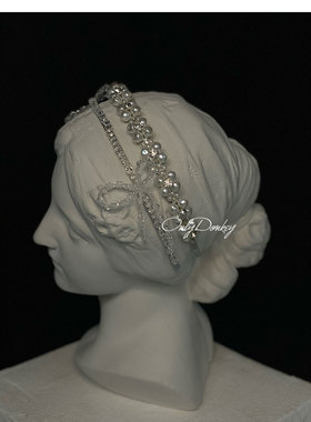 OnlyDonkey simoneroch*同款自制异形珍珠钻石发箍发饰气质凹造型