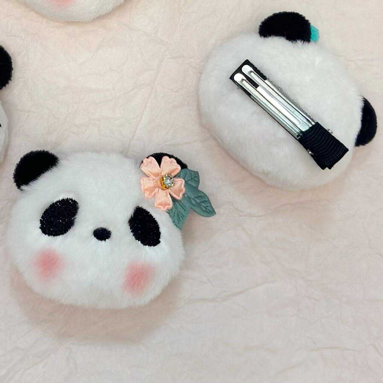 毛绒熊猫送朋友包包衣服配饰可爱