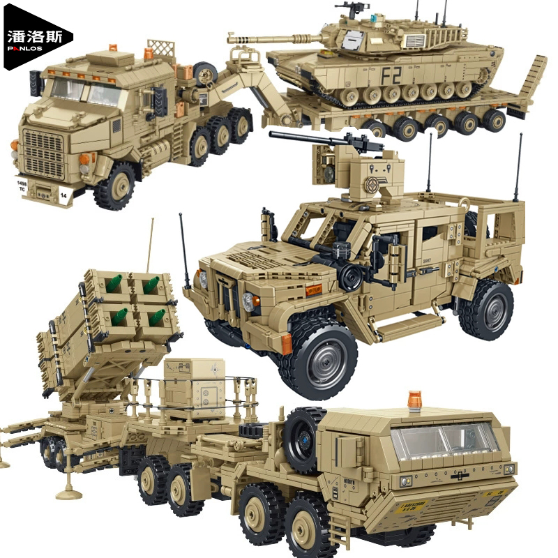 潘洛斯牌坦克导弹车装甲车积木