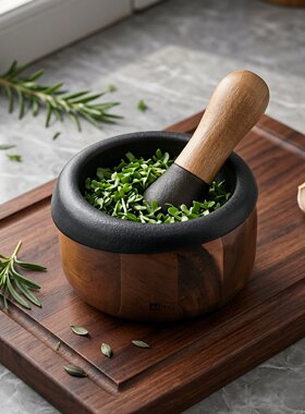 AHDOC铸铁香料捣碎器捣蒜器
