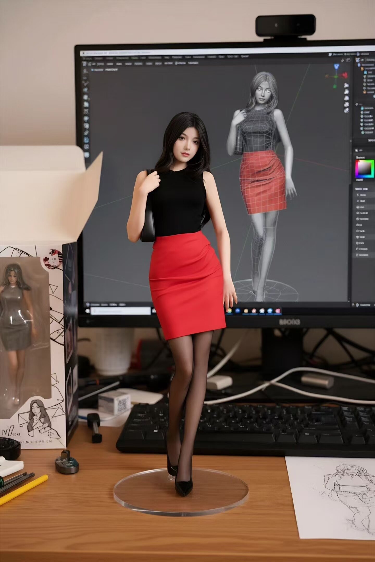 真人照片定制手办3D全彩打印立体模型情侣结婚纪念生日礼物摆件图片