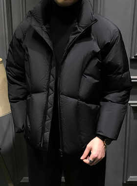 冬季90鸭绒加厚羽绒服男秋冬新款高端好看外套痞帅高级商务男装