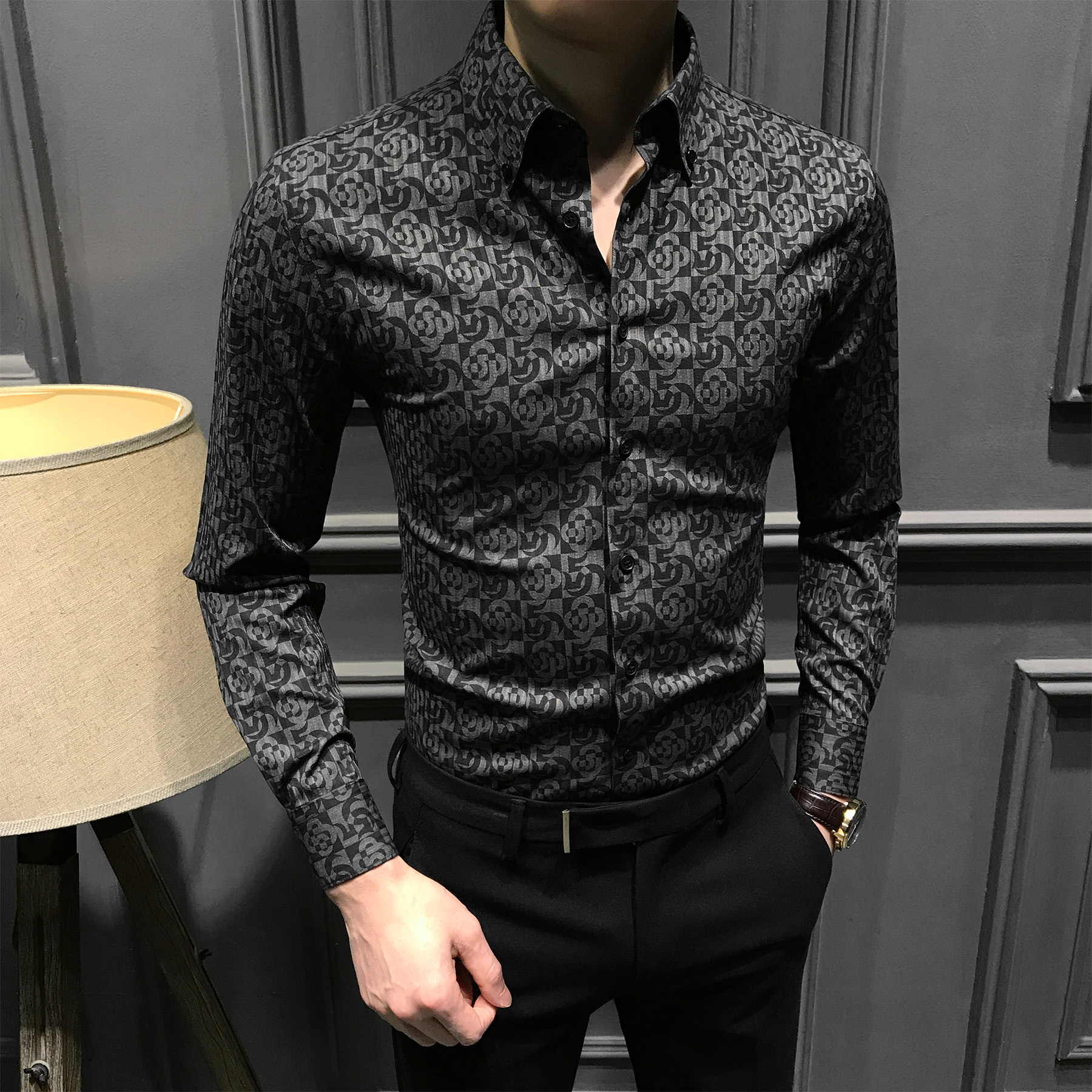 tnnc男士高级长袖衬衫