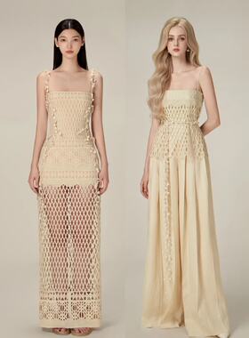 正品授权LOBBSTER X 王车车小花园套装吊带长裤流苏阔腿裤连衣裙