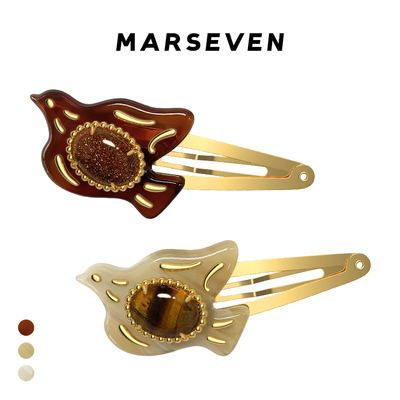 MARSEVEN 海风飞鸽系列飞鸟发夹原创设计轻奢高级感新款发饰2024