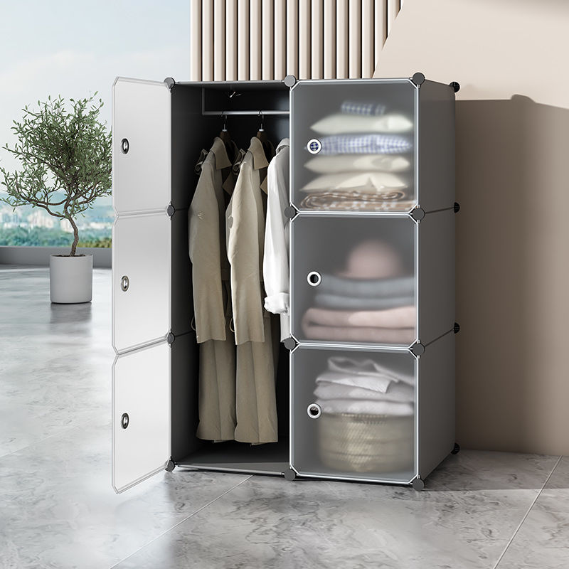 简易衣柜单人小号收纳柜子组装卧室出租房宿舍用储物柜小型省空间