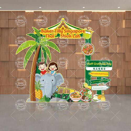 新加坡东南亚风情美食节装饰KT板
