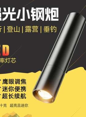 LED户外强光照明内置锂电池USB充电礼品手电18650手电筒小充电宝