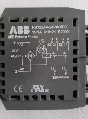 全新原装进口ABB端子式继电器 RB122AV-24VAC/DC 1SNA610121R询价