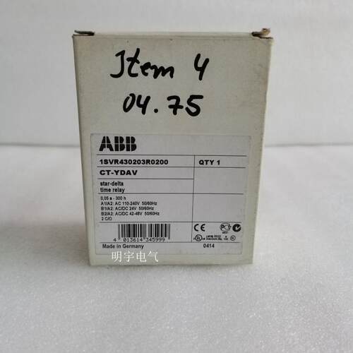 全新原装ABB时间继电器 CT-YDAV 1SVR430203R0200询价