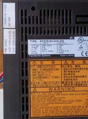 富士伺服议价RYG102C3-VVT2 RYC751D3-VVT2询价