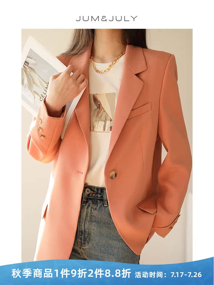 2021 spring new small blazer women's design sense niche casual suit jacket Korean version of the British style spring and autumn