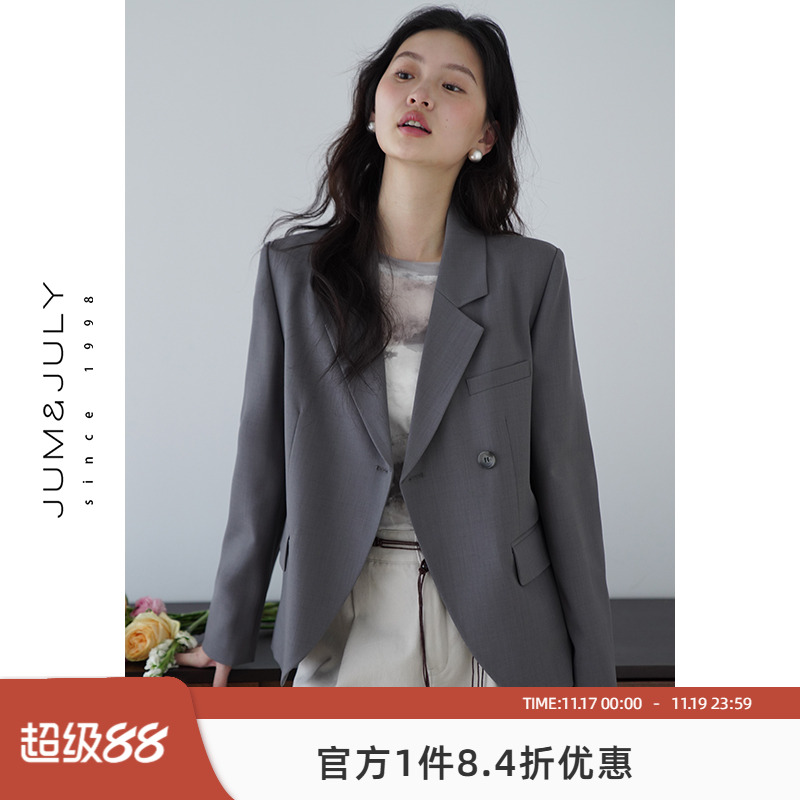 一粒扣通勤西装外套女气质装时尚